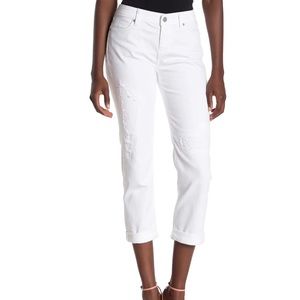 Liverpool Cropped White Girlfriend Jeans